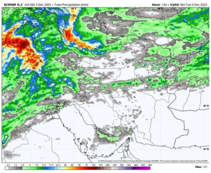 ادامه بارندگی های سنگین در سواحل شمالی اخطار برف در ارتفاعات ۷ استان